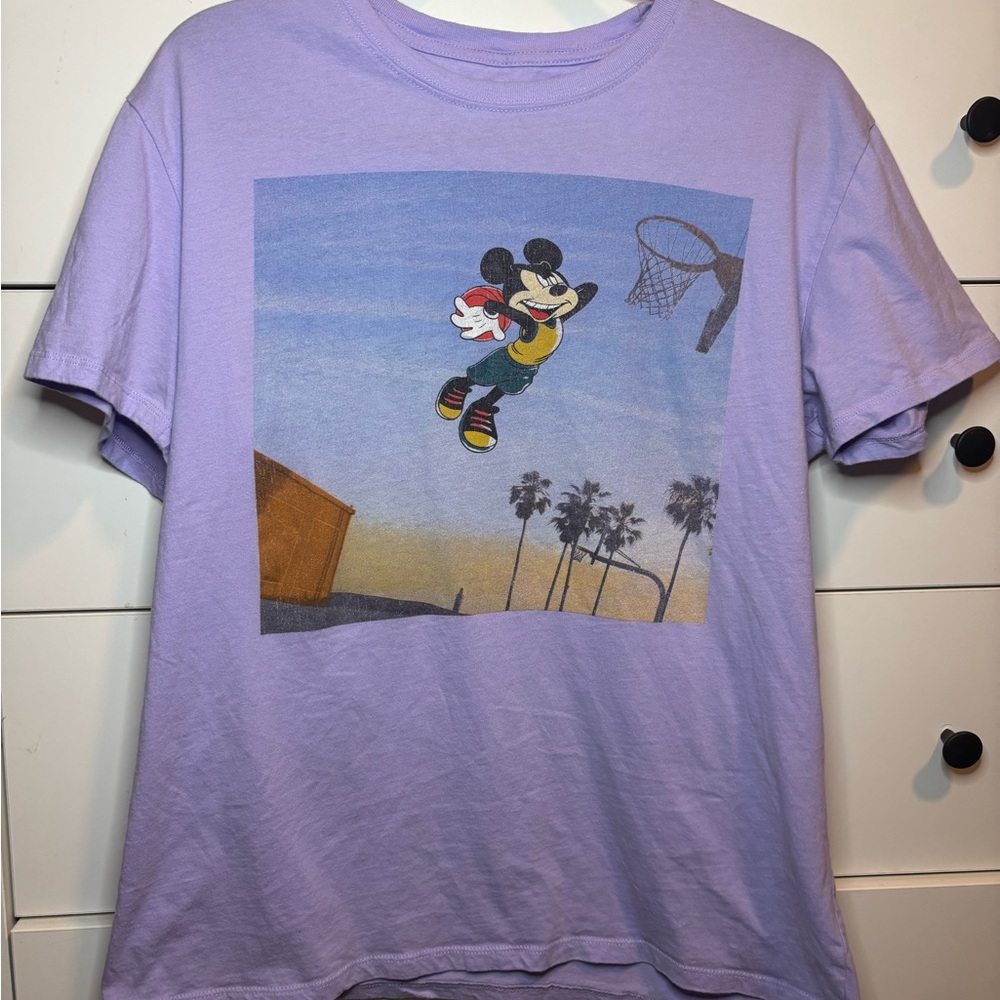 Disney Lavender Tee with Mickey Mouse